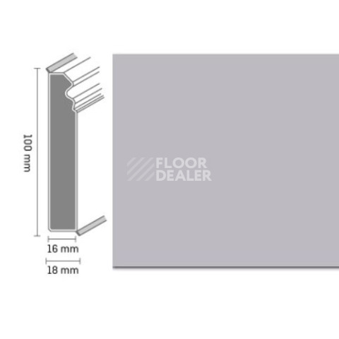 Плинтус Плинтус Dollken Cubu Flex life Hamburg Style 100 W199 Серебряный фото 1 | FLOORDEALER